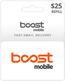$25 Boost Mobile Prepaid Gift Card