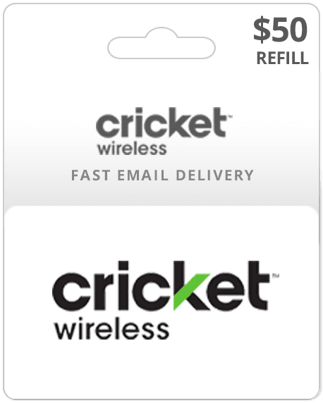 $50 Cricket Wireless Prepaid Gift Card