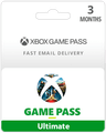 3 Month Xbox Game Pass Ultimate w/ Xbox Live (Email Delivery)